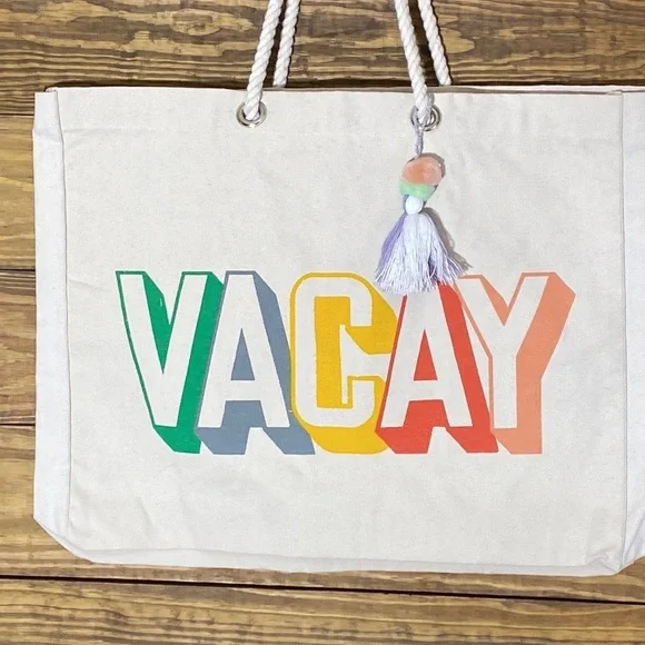 Canvas Beach Tote - Picture 2 of 7